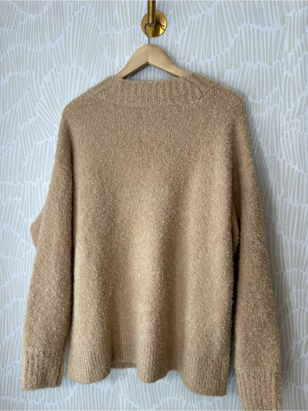 aerie Cozy V-Neck Sweater in Camel - Picture 10 of 13
